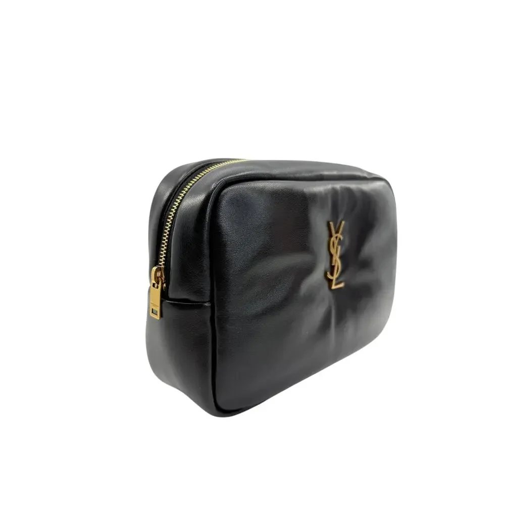 Saint Laurent Medium Leather Cosmetic Case